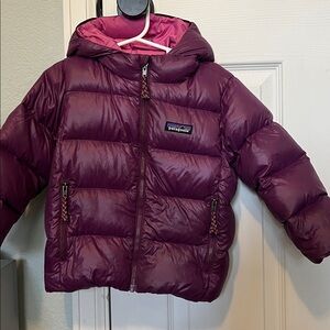 Patagonia Baby Hi Loft Down Hooded Jacket Purple